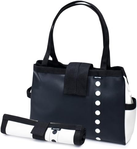 Holly Aiken Bomber Diaper Tote Bag, Atomic, Black/White