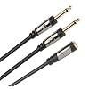 Monster MCL FST2M 1/4 Stereo Female to Dual 1/4 Mono Male Cable Adapter