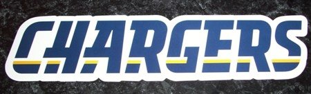 San Diego Chargers Team Name NFL Car Magnet