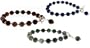 Set of Three Sterling Silver Bracelets with Swarovski Crystal - Lapis Lazuli - Breciated Jasper - Moss Agate, 6.5