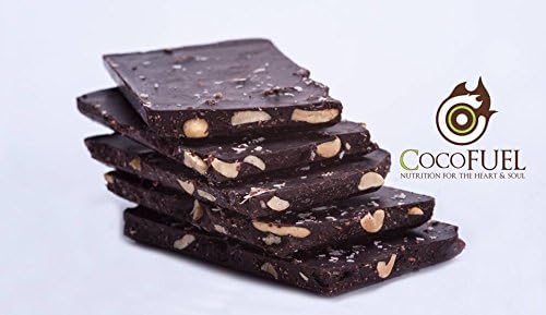 CocoFUEL Cranberry Cashew Coconut Dark Chocolate Bar 1.5 oz Handmade in USA With Whole Organic Ingredients No Added Sugar or Maltitol Lactose Free Soy Free No Preservatives (12 Pack)