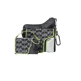 JJ Cole 180 System Bag - Black Damask