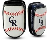 COLORADO ROCKIES LEATHER BASEBALL CELL CASE