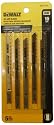 DEWALT DW3712-5 4" 10 TPI Laminate Down Cutting Cobalt Steel U-Shank Jig Saw Blade - 5 Pack