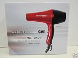 CHI Velocity Hot Shot Tourmaline Ceramic Hair Dryer VC0001, Red/Black 1 ea