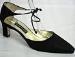Womens Anne Klein Black Ankle Tie Pumps