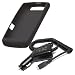 Black Silicone Skin Cover Case and Car Charger for Blackberry Storm2 9550 9520