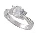 Jewelry : Sterling Silver Oval Cut CZ Ring