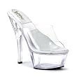 6 Inch Mid Platform Slide Shoes High Heel Clear Dancer Stripper D heel Clear