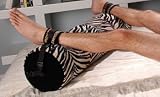 Liberator Black Label Whirl With Cuffs, White Tiger Microfiber