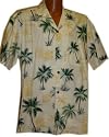 &nbsp;&nbsp;Exclusive Hawaiian Coconut Fronds in Paradise Aloha Shirt