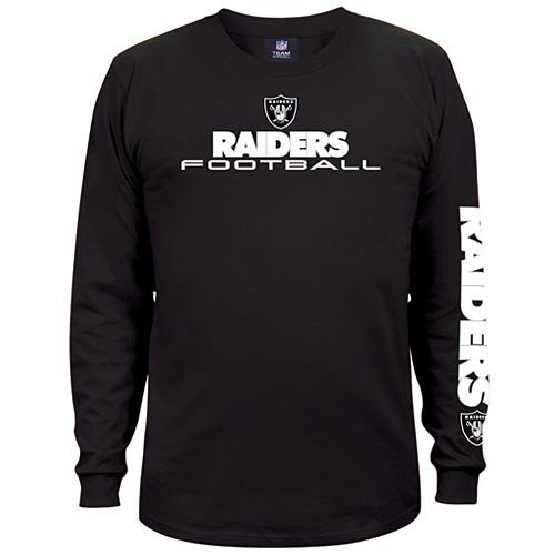 Oakland Raiders Black Team Shine Long Sleeve T-shirt
