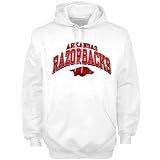 Arkansas Razorbacks White Arched Hoody Sweatshirt