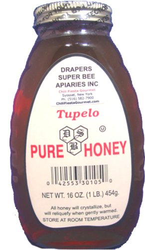 Drapers Super Bee Tupelo Honey in Glass Jar - 1lb by Drapers Super Bee