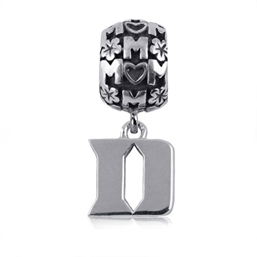 NCAA Duke Blue Devils .925 Sterling Silver Mom Charm Bead, Duke Jewelry