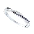 14K White Gold 1/4 ct. Black and White Diamond Ring