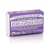 Dr. Bronner's Magic Soaps Pure-Castile Soap, All-One Hemp Lavender, 5-Ounce Bars (Pack of 6)