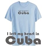 T-Shirt Light Blue  Retro Hearth Cuba  Country