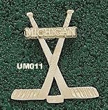 Univ Of Michigan Hockey Sticks Charm/Pendant -14K/10K, Stainless Steel or Gold Plated