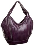 Christopher Kon Zipper Pleated Hobo,Plum,one size