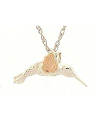 Beautiful! Hummingbird Sterling-silver yellow-gold Black Hills Gold Pendant