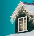 Philips 150ct Icicle Lights Clear - White Wire