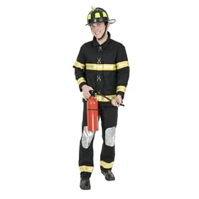 Super Deluxe Adult Fireman Costume for the Modern Day Hero! (Extinguisher & helmet not included)