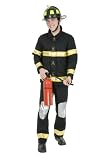 Super Deluxe Adult Fireman Costume for the Modern Day Hero! (Extinguisher & helmet not included)