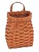 4 ORANGE STAINED WILLOW WALL BASKETS WITH HANDLES 11