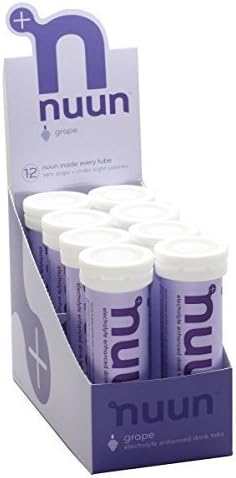 Nuun Active Hydration, Electrolyte Enhanced Drink Tablets, Grape (8 Tubes/12 Tabs Per Tube) by Nuun Active Hydration