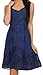 Sakkas Sudha Stonewash Embroidery Mid Length Adjustable Dress