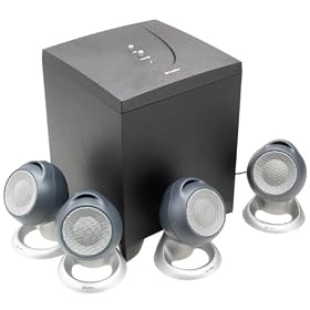 Click here to buy Labtec Arena 530 5.1 Computer Speakers (3-Speaker, Black & Silver).