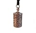 Silver Buddhist Prayer Wheel Amulet Pendant, Opens to Reveal Scroll of Sanskrit Om Ma...