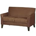 Metropolitan Upholstered Loveseat - Chocolate
