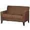 Metropolitan Upholstered Loveseat - Chocolate