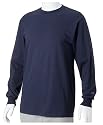Russell Athletic Men's Basic Cotton Long Sleeve T-Shirt, Navy, XX-Large
