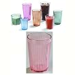 Carlisle 9-1/2 oz Crystalon Stack All Ribbed Texture Break-Resistant SAN Dishwasher Safe Tumbler / Color: Rose / Quantity: One Dozen (12)