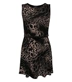 Pilot Sleeveless Belted Animal Swing Dress