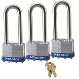 Locks & Hasps: Master Lock 1TRILJ 1-3/4-Inch Keyed-Alike Wide Laminated Locks with 2-1/2-Inch Shackles, 3-Pack