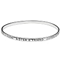Sterling Silver "Sister & Friend" Inscribed Bracelet