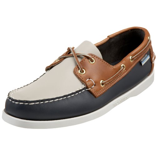 Sebago Men's Spinnaker Shoe,Navy/Bone/Tan,11 W US