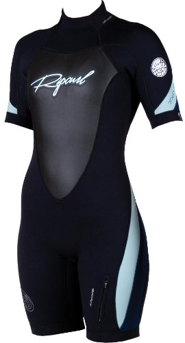 Rip Curl Girls Dawn Patrol Short Sleeve Spring Wetsuit (Black/Blue, 14)