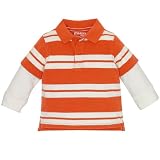 faux-layered striped polo