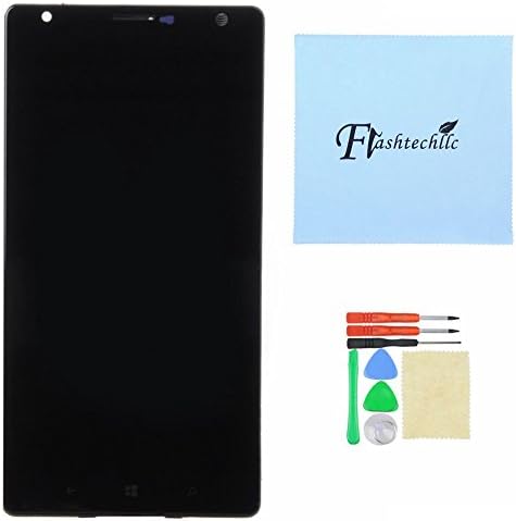 Black Touch LCD Digitizer Full Assembly with Frame for Nokia Lumia 1520 No the Side Flex