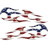 American Flag Tribal Motorcycle Side Cover, Tank or Helmet Custom Digitally... 