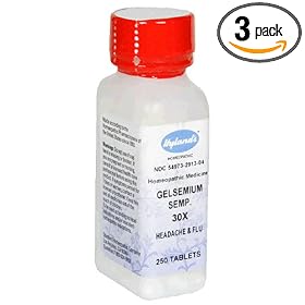 Hyland's Gelsemium Semp., 30X, 250 Tablets (Pack of 3)