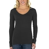 Juniors' Mossimo Supply Co. Long Sleeve V-Neck Tee - Ebony