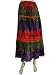 Women Skirt Bohemian Style Purple Red Tie Dye Cotton Long Skirt 36"L