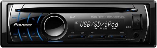 Pioneer DEH 4200 SD CD-MP3-Tuner (AUX In, USB, SD Slot) schwarz