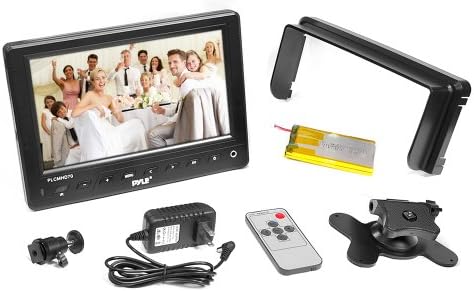 Pyle PLCMHD70 7-Inch HD Video On-Camera Field Monitor, HDMI, YPbPr, AV, Audio Inputs for Digital Cameras, Video and DSLR Cameras (Black)